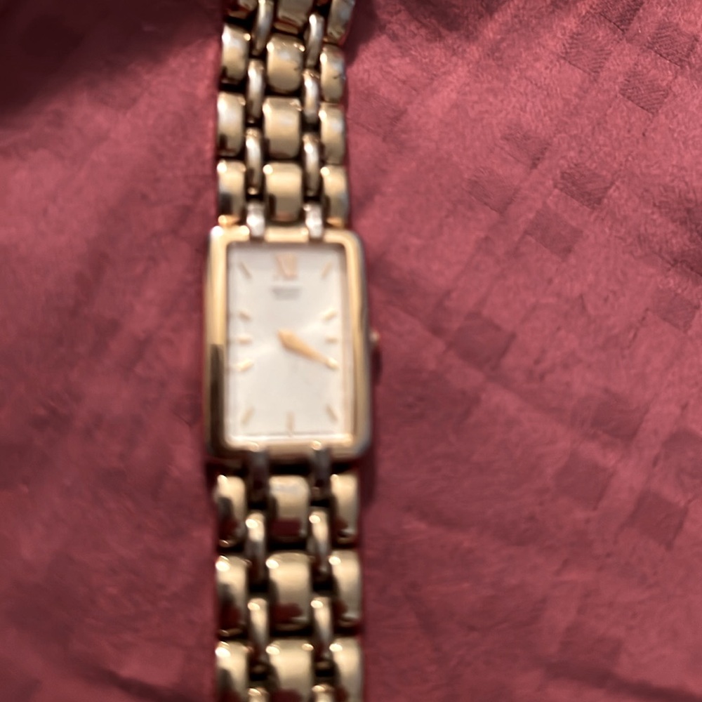 Anne Klein Silver and Gold Tone Women's Watch with White Dial